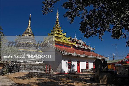 Wat Ho Kong (Wat Po Kyio) Kengtung (Kyaing Tong), l'État Shan, au Myanmar (Birmanie), Asie