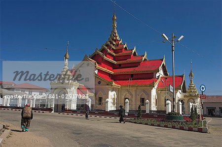 Temple de Wat Pha Jan Lung (Maha Myat Muni), datant du XIXe siècle, Kengtung (Kyaing Tong), l'État Shan, au Myanmar (Birmanie), Asie