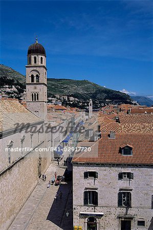 Le Stradun, vieille ville, Dubrovnik, Dalmatie, Croatie, Europe