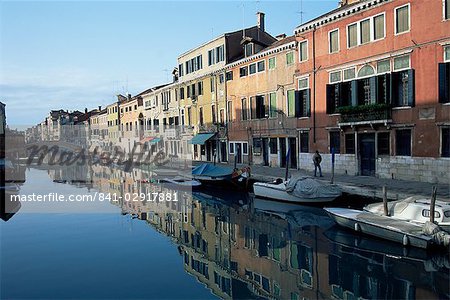 Canalside Häuser, The Ghetto, Venedig, Veneto, Italien, Europa