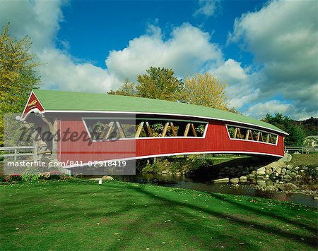 Covered bridge at Conway, New Hampshire, New England, United States of America, North America