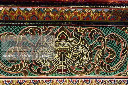 Detail der Muster am Wat Doi Suthep in Chiang Mai, Thailand, Südostasien, Asien