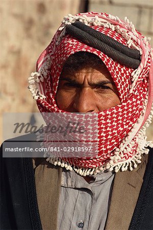 Portrait of Bedouin man, Syria, Middle East