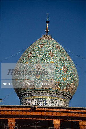 Die Hauptkuppel die Shah-E Cheragh Mausoleum, Schiraz, Iran, Naher Osten