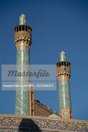 Minarets of the Emam Mosque, Isfahan, Iran, Middle East