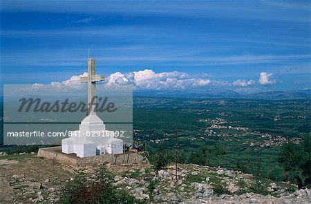 Gipfel des Hügels des Kreuz, Kreuzweg, Medjugorje, Bosnien-Herzegowina, Europa