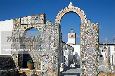Terrasse du Palais d'Orient, Tunis, Tunisie, l'Afrique du Nord, Afrique Terrasse du Palais d'Orient, Tunis, Tunisie, l'Afrique du Nord, Afrique