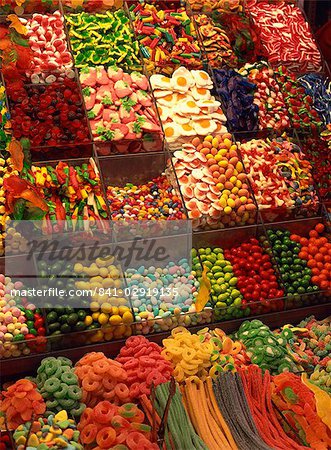 Sweets La Boqueria Market Las Ramblas Barcelona Catalonia Spain Europe Fotografie Stock Masterfile Rights Managed Artista Robertharding Codice 841 02919135