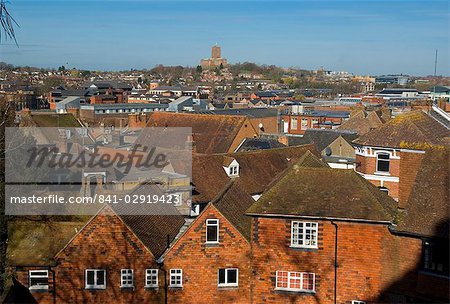 Dom und Stadt, Guildford, Surrey, England, Vereinigtes Königreich, Europa