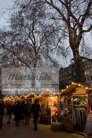 Christmas Market outside the Natural History Museum, London, England, United Kingdom, Europe