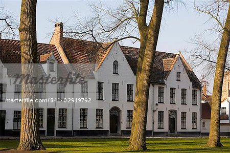 The Begijnhof (Convent), UNESCO World Heritage Site, Bruges, Belgium, Europe