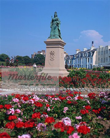 Statue von Königin Victoria in Victoria Park, Jersey, Kanalinseln, Großbritannien, Europa
