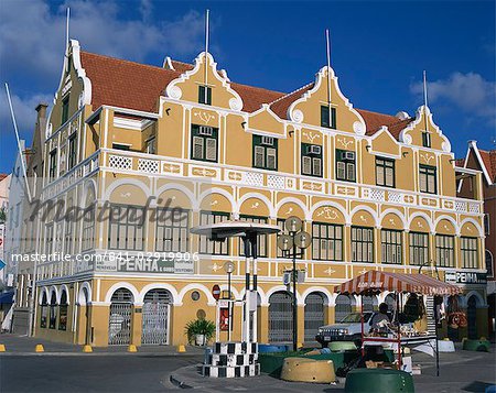 Penha Gebäude, Willemstad, UNESCO Weltkulturerbe, Curacao, Niederlande Antillen, Westindische Inseln, Karibik, Mittelamerika