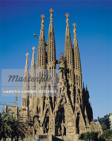 La Sagrada Familia, la cathédrale de Gaudi, Barcelone, Catalogne (Catalunya) (Catalunya), Espagne, Europe