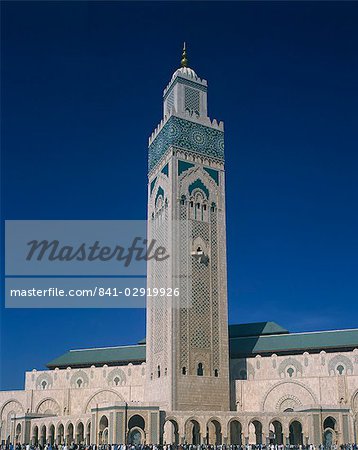 La mosquée de Hassan II, Casablanca (Maroc), en Afrique du Nord, l'Afrique La mosquée de Hassan II, Casablanca (Maroc), en Afrique du Nord, l'Afrique
