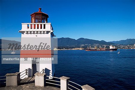 Broghton Point lighthouse, Vancouver, British Columbia, Canada, North America