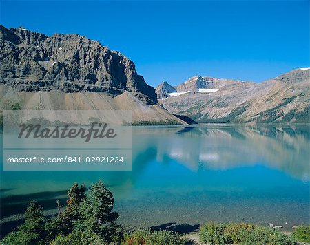 Bow Lake, Parc National Banff, montagnes Rocheuses, Alberta, Canada