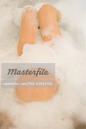 Pregnant Woman Relaxing in the Bathtub