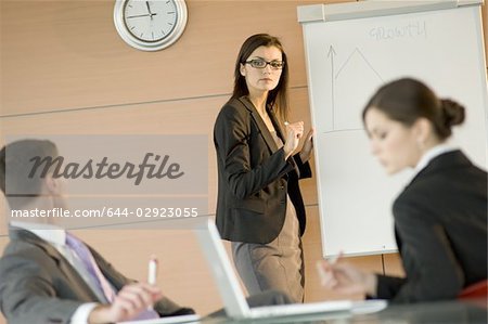 Businesswoman giving a presentation