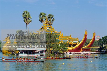 Royal Lakes annual boat race, Yangon, Myanmar, Asia