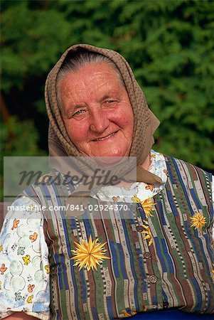 Old Spis woman, near Spisska Nova Ves, Slovakia, Europe