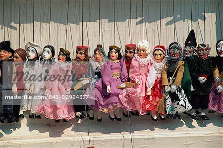 Puppets for sale, Bratislava, Slovakia, Europe