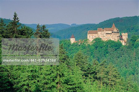 Pernstejn Festung, 13. Jahrhundert, in Südmähren, Tschechische Republik, Europa