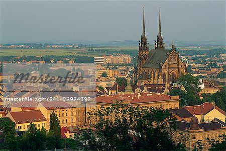 The cathedral and skyline of the city of Brno in South Moravia, Czech Republic, Europe