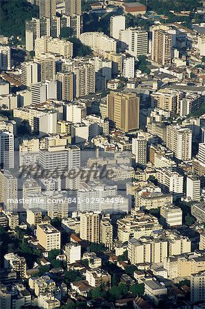 Vue aérienne de gratte-ciels dans le Centro (centre-ville), Rio de Janeiro, Brésil, Amérique du Sud