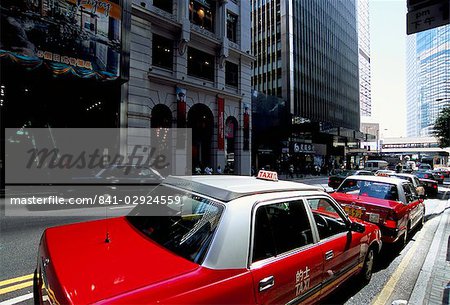 Taxis, Causeway Bay, Hong Kong Island, Hong Kong, Chine, Asie