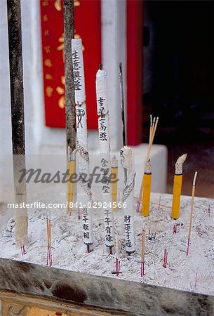 Incense sticks, Tin Hau temple, Stanley, Hong Kong Island, Hong Kong, China, Asia