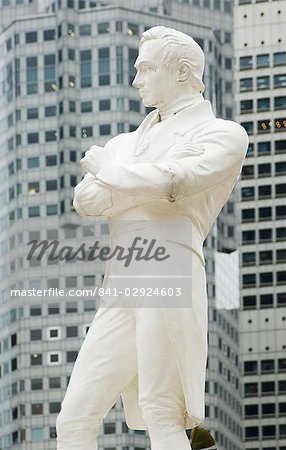 Statue of Sir Stamford Raffles, Raffles Landing Site, Singapore, South East Asia