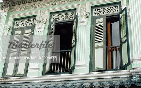 Altes Grünes Haus, Little India, Singapur, Südostasien, Asien