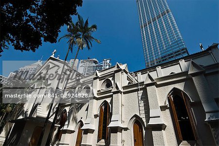 Cathédrale de St. John's datant de 1850, la plus ancienne église anglicane en Asie de l'est, Central, Hong Kong, Chine, Asie