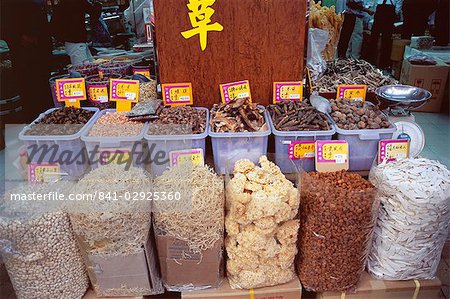 Getrocknete Meeresfrüchte Shop, Des Voeux Road West, Hong Kong Island, Hongkong, China, Asien