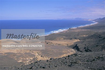 Atlantic coastline, Cofete Beach, Fuerteventura, Canary Islands, Spain, Europe Atlantic coastline, Cofete Beach, Fuerteventura, Canary Islands, Spain, Europe