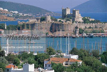 Bodrum et le château de Bodrum, Anatolie, Turquie, Asie mineure, Asie