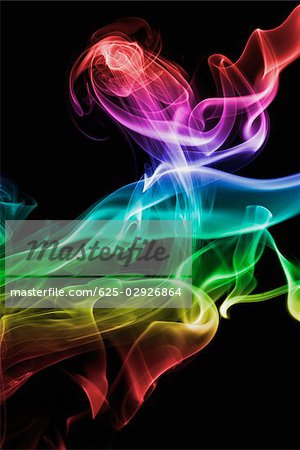 Close-up of multi-colored smoke