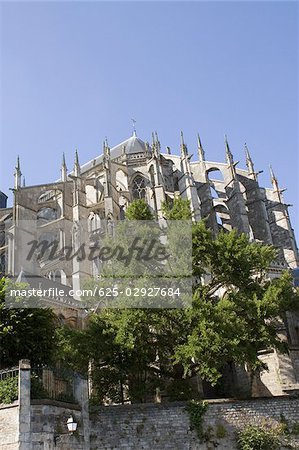 Low angle view of a cathedral, Le Mans Cathedral, Le Mans, France