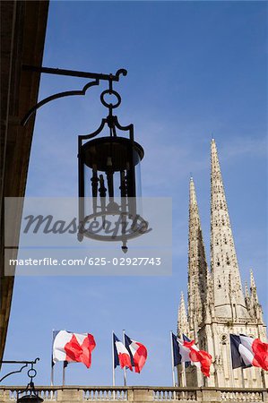 Low angle view of a church, Hotel De Ville, St. Andre Cathedral, Bordeaux, Aquitaine, France
