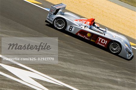 Stock car in a motor racing track, Le Mans, France