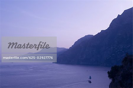 Vue panoramique sur la mer, côte amalfitaine, Campanie, Italie