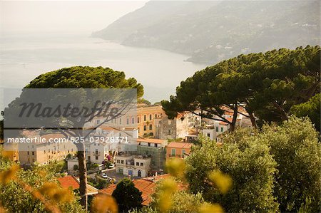 High angle view of a town, Vietri Sul Mare, Costiera Amalfitana, Salerno, Campania, Italy