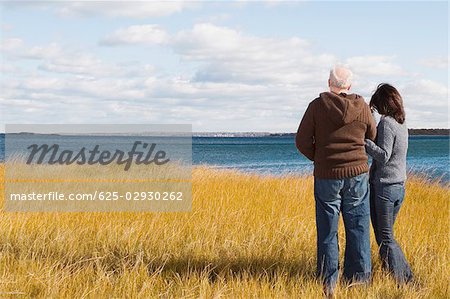 Couple standing on the beach