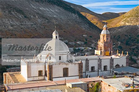 High angle view of a cathedral, Purisima Concepcion Temple, Real De Catorce, San Luis Potosi, Mexico