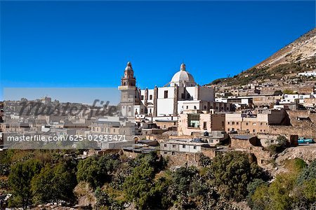 Cathedral in a town, Purisima Concepcion Temple, Real De Catorce, San Luis Potosi, Mexico