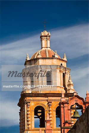 Oberer Ausschnitt Blick auf eine Kirche, die Kirche von San Francisco, San Luis Potosi, Mexiko