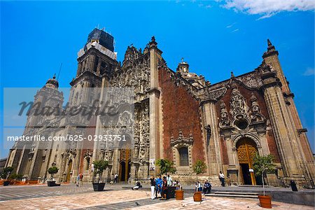 Low angle view of a cathedral, Metropolitan Cathedral, Mexico City, Mexico