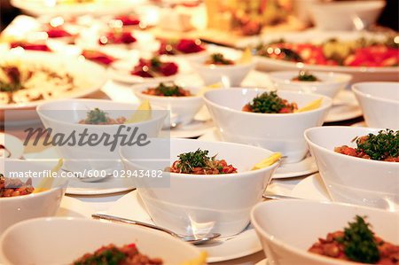 Close-up of Dishes in Restaurant