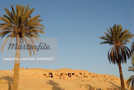 Jabal el Mawta (montagne des morts), Oasis de Siwa, Égypte, Afrique du Nord, Afrique